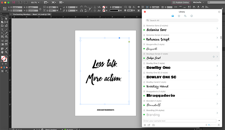 How I finally learned to manage and organize my font library, with help from RightFont // From MichelleHickey.Design