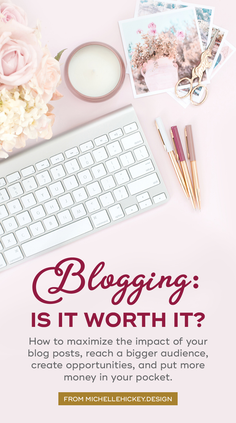 Is blogging actually worth it? Spoiler alert: YES. This article explores how to maximize the impact of your blog posts, reach a bigger audience, create opportunities, and put more money in your pocket. { Includes a FREE CHECKLIST to help improve the value of your posts! }