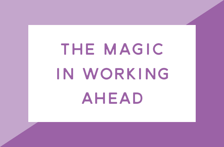 The wonders of working ahead. // Do you ever wonder what your fellow creative entrepreneurs are up to? In between the big wins, product launches, and collaborations are the small steps (some forward, some backward) that lead to those turning points. Here's a transparent account of a week in the life of a gal in passionate pursuit of business growth, personal development and those magical milestones. // From MichelleHickey.Design