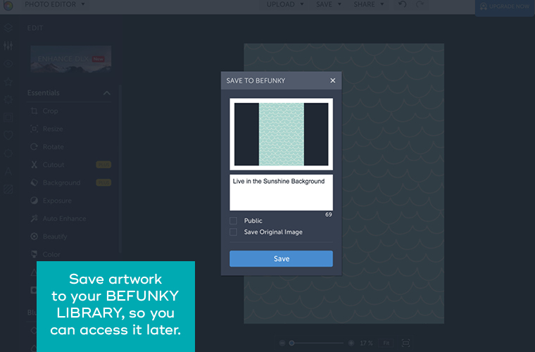 A step by step tutorial on how to design printable art, using BeFunky — a free online graphic design program. // From MichelleHickey.Design in partnership with BeFunky.