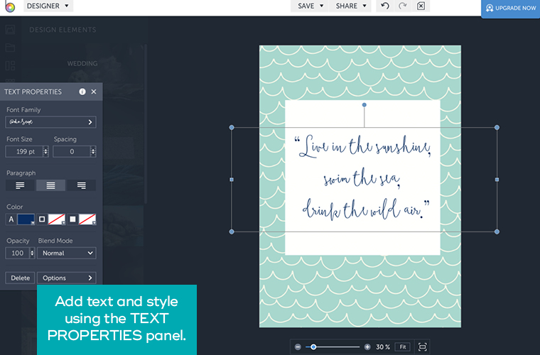 A step by step tutorial on how to design printable art, using BeFunky — a free online graphic design program. // From MichelleHickey.Design in partnership with BeFunky.
