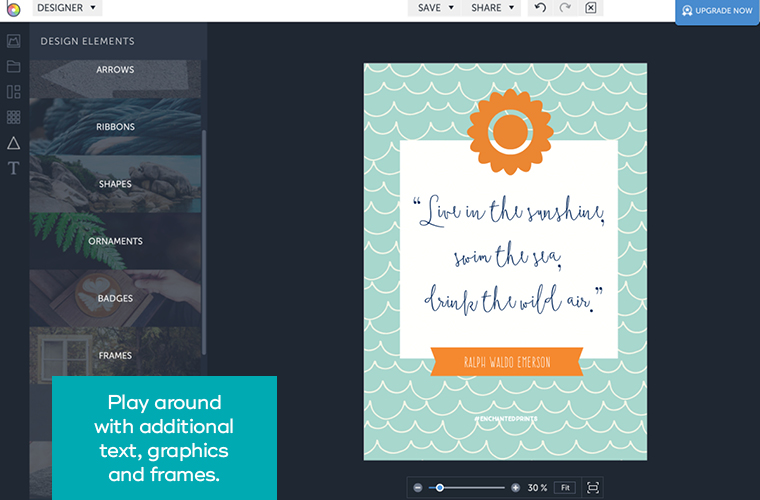A step by step tutorial on how to design printable art, using BeFunky — a free online graphic design program. // From MichelleHickey.Design in partnership with BeFunky.