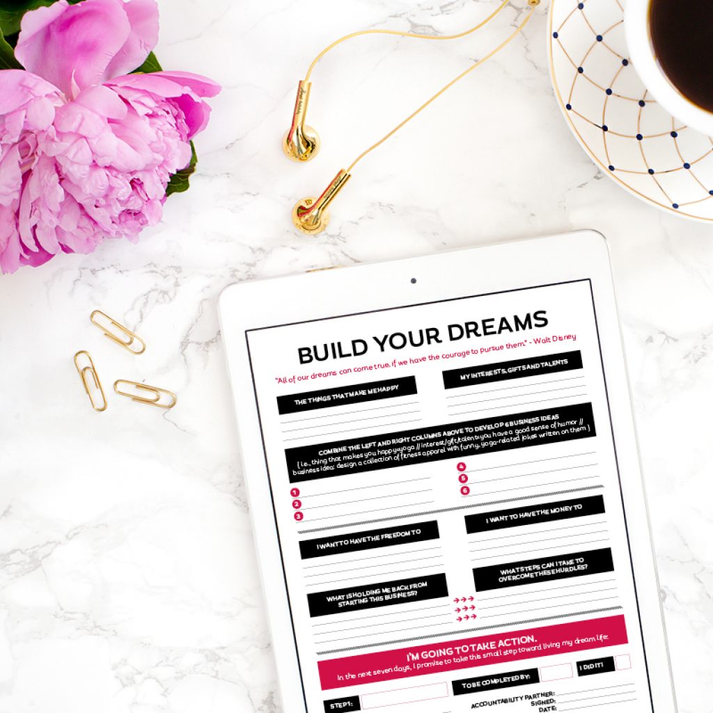 Build Your Dreams Worksheet