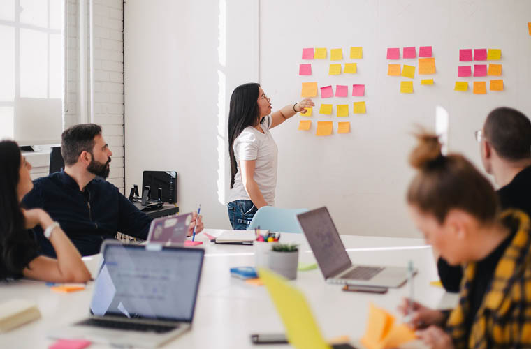 Are you wondering how you can give presentations when you're an introvert? In this article, you'll find four tips to help you become an inspiring speaker, without changing who you are. // from Michelle Hickey Design #introverts #presentationskills